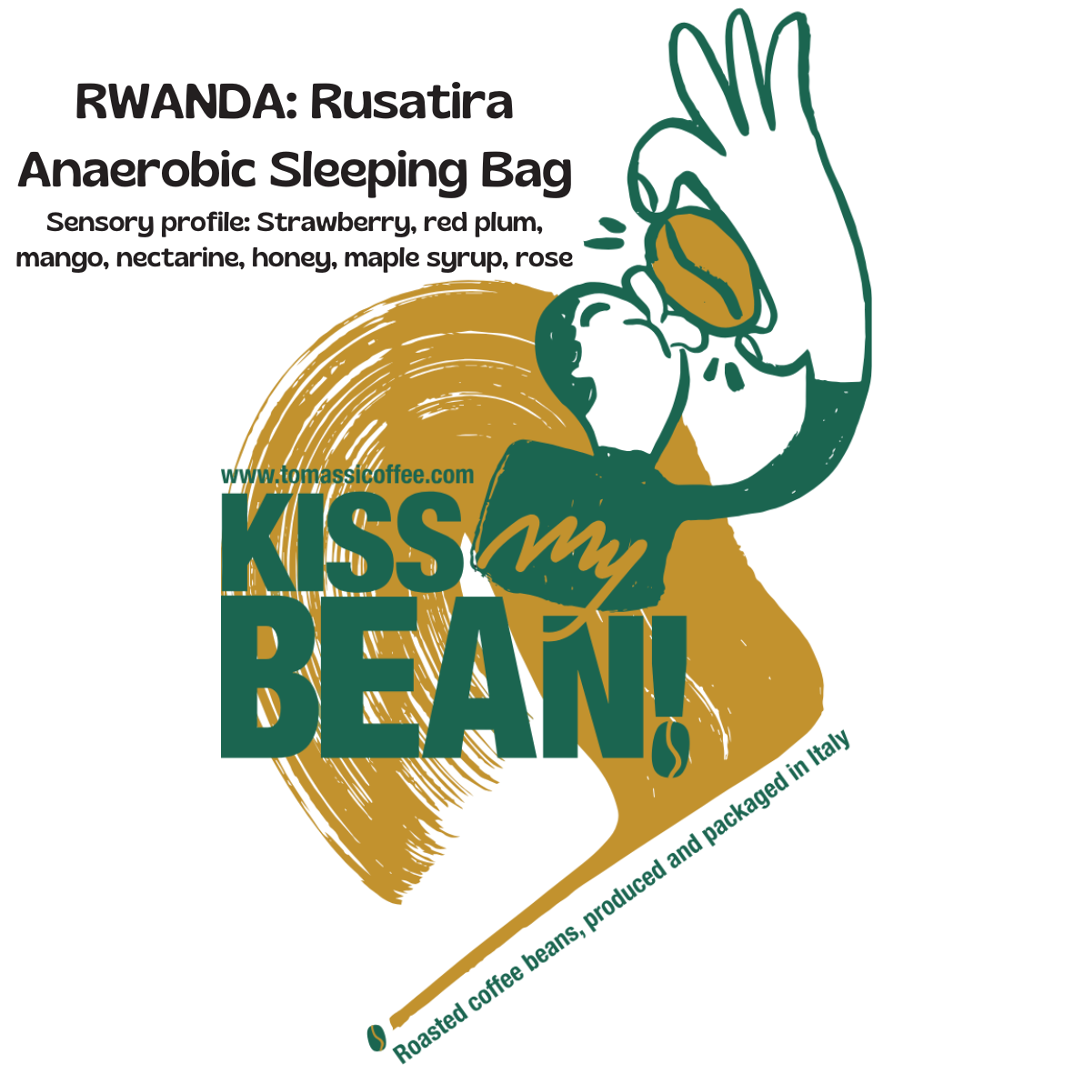 Caffè specialty Rwanda Rusatira anaerobic Sleeping Bag, Red Bourbon di Gakenke, in grani e macinato – Tomassi Coffee
