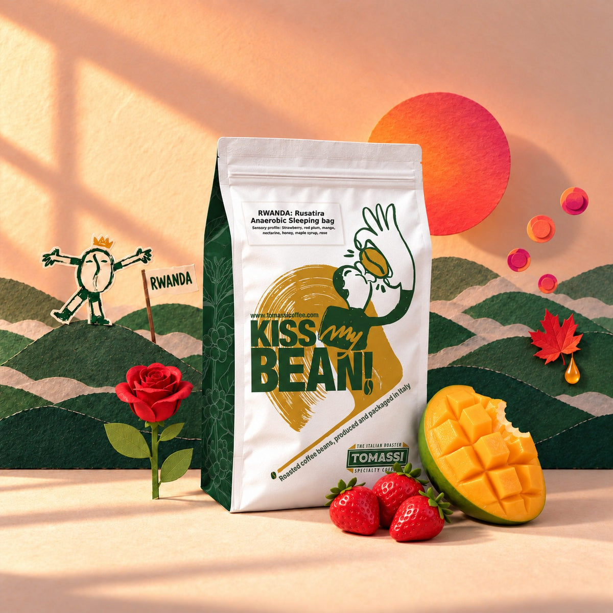 Caffè specialty Rwanda Rusatira anaerobic Sleeping Bag, Red Bourbon di Gakenke, in grani e macinato – Tomassi Coffee